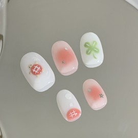 [Handmade Nail Tips] Lucky Turtle Nail Tips - Almond / [수제네일팁] 행운거북이 네일팁 - 아몬드