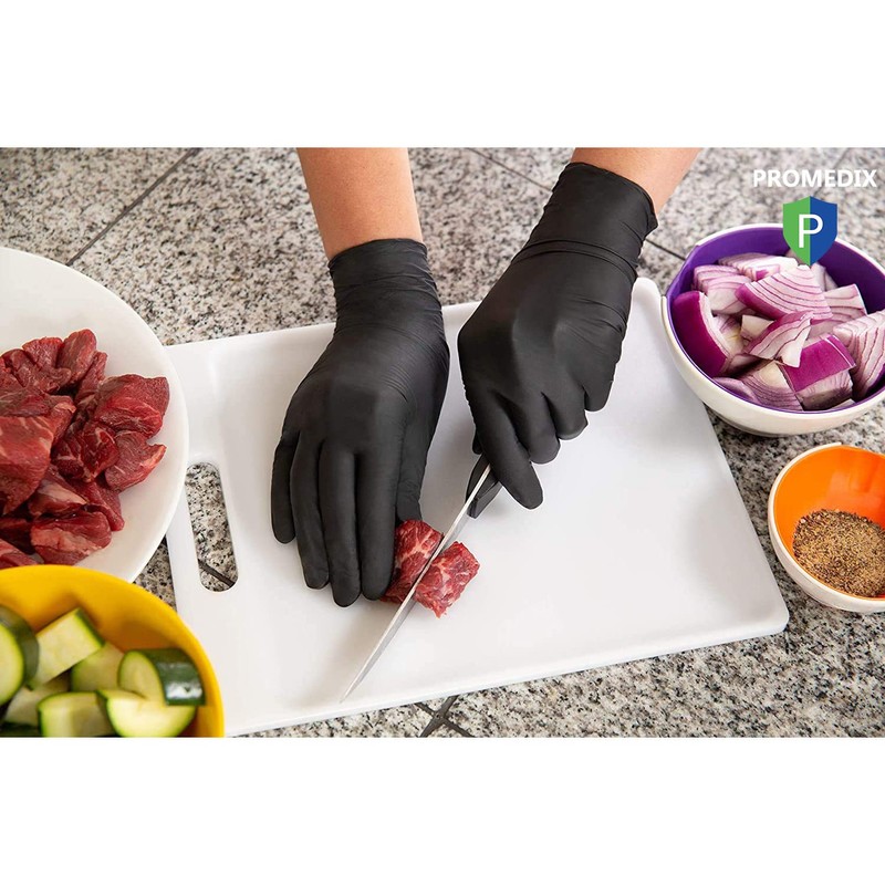 PROMEDIX Nitrile Gloves, Disposable Gloves, Food Sanitation Law Compliant, 100
