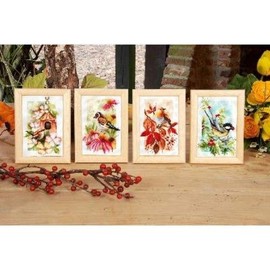 Vervaco Counted Cross Stitch Kit: Miniatures 4 Seasons: Set of 4, 8 x 12cm, N