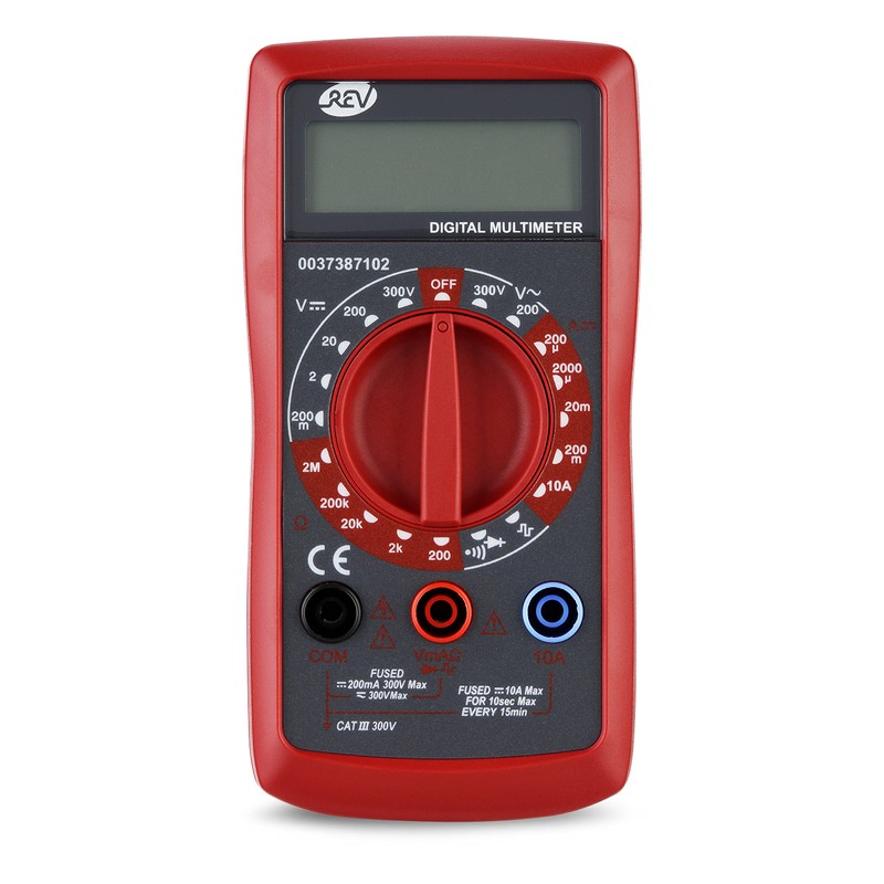 REV Ritter Digital Multimeter, Black/Red, 0037387102