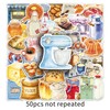 50Pcs Baking Stickers Funny for Water Bottles Baking Laptop Decals,