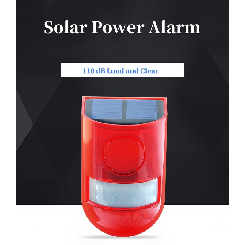 Lancoon 2 Pack Solar Sound & Light Alarm Outdoor Motion