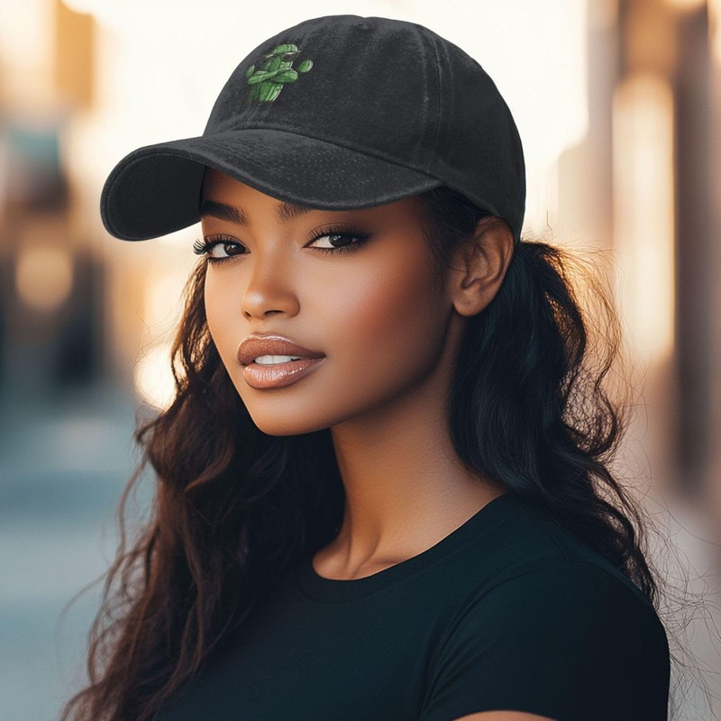 Buyidec Cool Cactus Baseball Cap Distressed Adjustable Low Profile Vintage