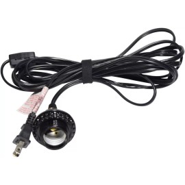 Fantado Single Socket Pendant Light Cord Kit for Hanging Lanterns 11FT Black Swag Light