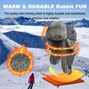 Winter Trapper Hat for Men Women 100% Real Rabbit Fur