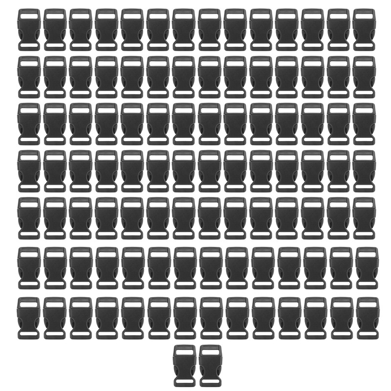 100Pcs Quick Side Release Buckles Plastic Heavy Duty Strap Clip