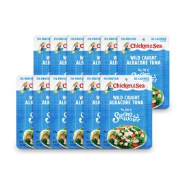 Chicken of the Sea Albacore Tuna in Water Packet, Wild Caught, 2.5-Ounce Packets (Pack of 12)