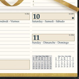 Brownline® 2026 Executive Weekly Pocket Planner, Appointment Book, 12 Months, January to December, Horizontal, Sewn Binding, 6.75" x 3.1875", Assorted Colors, Trilingual (CBE306.ASX-26)