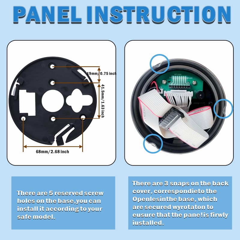 Gun Safe Lock Replacement with Solenoid Lock Black Keypad Electronic