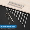PATIKIL 10 Pcs M5 x 80mm Hex Socket Head Cap