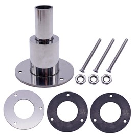 HABIIID Marine Heater 24mm Thru Exhaust Skin Fitting 316L Stainless Steel, with Bolts and Nuts，For Diesel Parking heaters