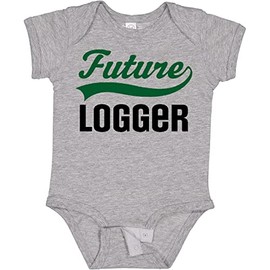 inktastic Logging Future Logger Baby Bodysuit 6 Months 0060 Heather Grey 30f58