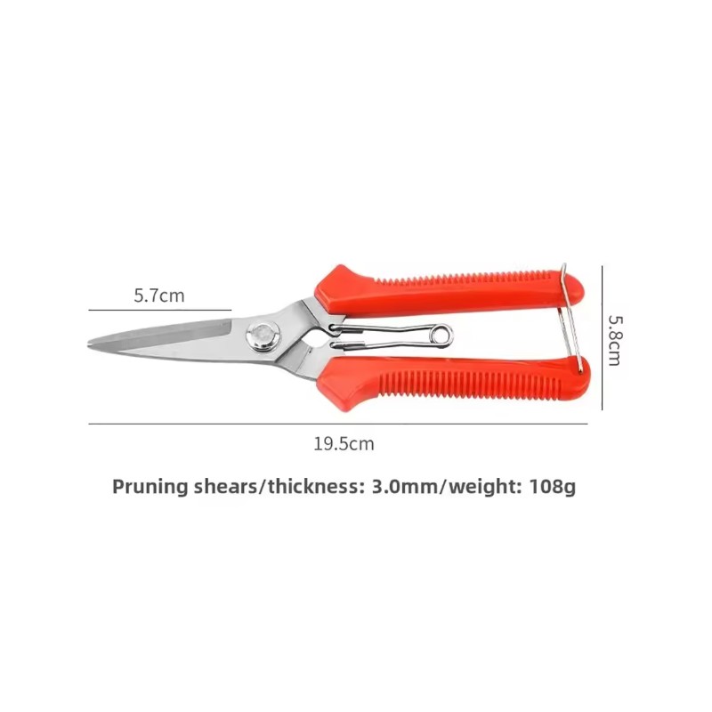 Metal Pruning Shears for Gardening – Sharp Hand Scissors for