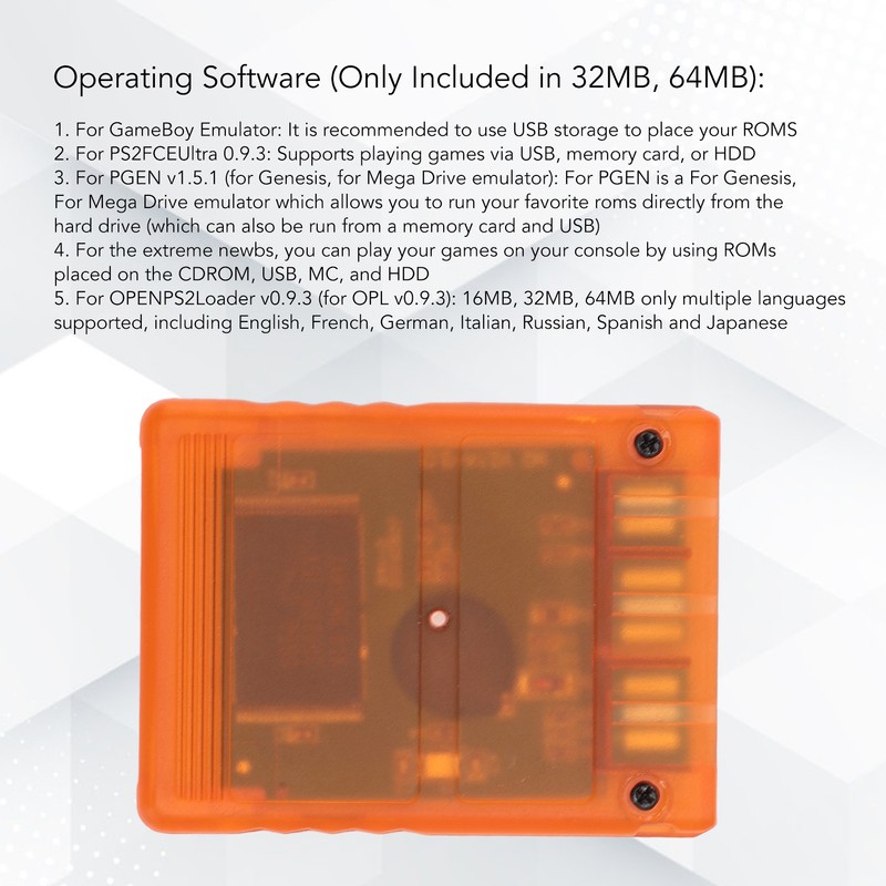 Console Memory Card V1.966 OPL HD Loader Program Card Game
