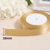 2 Rolls Gold Satin Ribbon, 10mm x 22m Each (44m