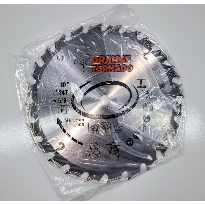 ORANGE TORNADO 10" 24 Carbide Tooth Ripping Blade FTG…