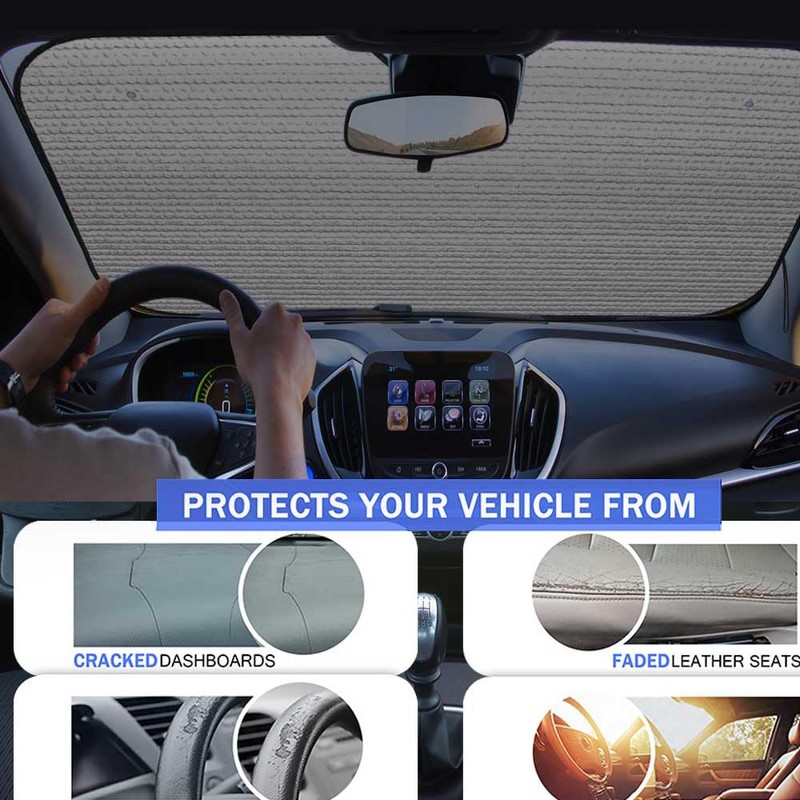 Jnomin Stars and Clouds Windshield Sun Shade for Car -