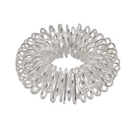 CHI-ENTERPRISE - Premium massage ring for the finger, anti-stress ring, acupressure ring, anxiety ring, contents: 1x anti-stress ring (silver/small)