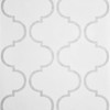 Classic Moroccan Trellis Soft Off White Gray Textured geo Ogee
