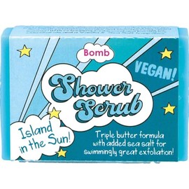 Bomb Cosmetics Vegan Shower Body Scrub Triple Butter (100g, Island in the Sun!)