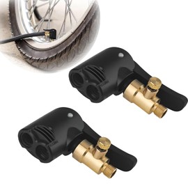 AONAYO Pack of 2 Adaptor French Valve, French Valve Adapter, Car Valve Lever Plug, Car Valve Adapter, Air Chuck, Tyre Valve Adapter 7.8 mm, for Car, Bicycle, Motorcycle, Lorry, Tyre Inflator