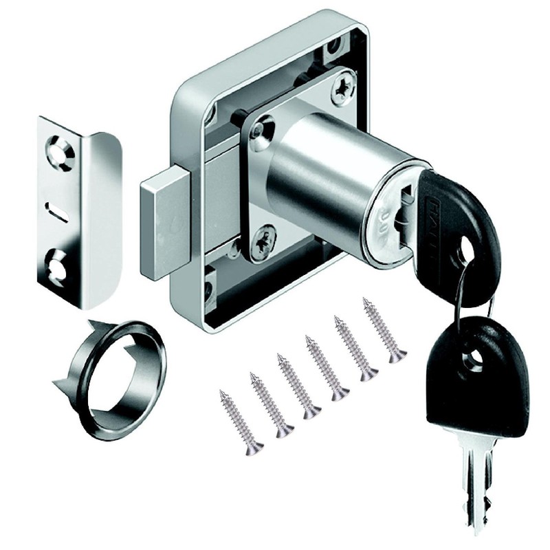 youtu 4 Pack Furniture Lock Cylinder, Zinc Alloy Cam Lock