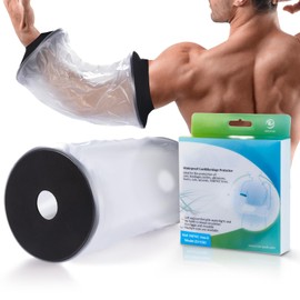 Elfzone Cast Cover for Shower - Plus Size for Elbow Knee - Reusable Waterproof Protector for Shower After Surgery, Plastic Showering Sleeve for Wound, Bath Bag for Elbow, 14'-18' Available Adult