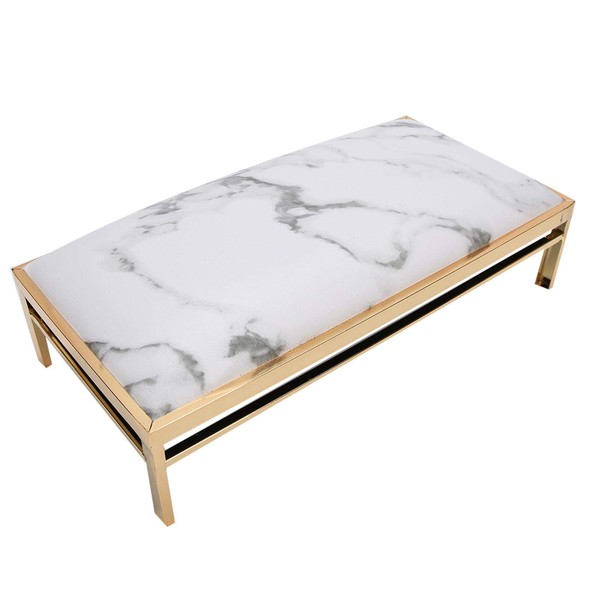 Manicure Armrest Cushion Solid Arm Rest Support for Household (Marble)