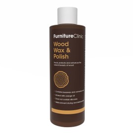 Furniture Clinic Wood Wax & Polish – Natural Beeswax & Orange Oil Wood Conditioner – Restores Shine to Furniture, Tables & Kitchen Cabinets – Safe for All Finished & Unfinished Wood – 8.5oz