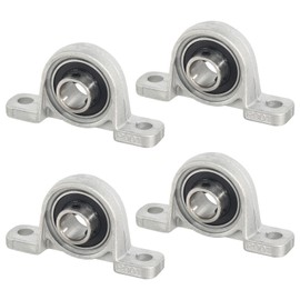 Pillow Block Bearing 12 mm Inner Diameter, Pack of 4 Housing Bearings Bearing Block with Ball Bearing, Housing Bearing Housing for Axle Shaft Machine 3D Printer
