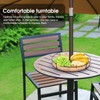 12" Lazy Susan with Umbrella Hole for Outdoor Patio Table