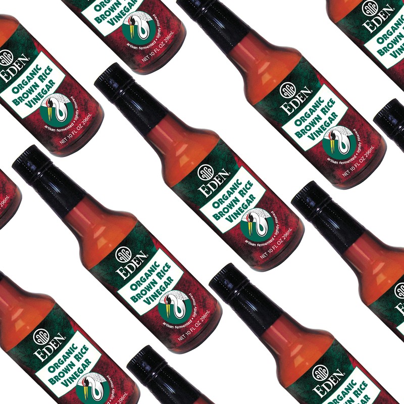 Eden Organic Brown Rice Vinegar, 10 fl oz Amber Glass,