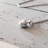 Sterling Silver Tiny 3D Acorn Charm Necklace, 18"