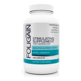 Foligain Suplemento Anticaída con Biotina y Vitaminas, DHT Bloqueador, 120 Cápsulas Veganas