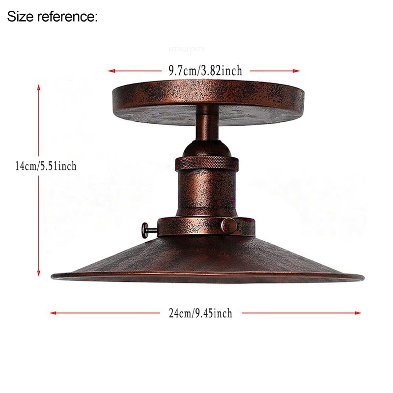 HTRUIYATY Pack of 2 Vintage Umbrella Ceiling Light Industrial Retro
