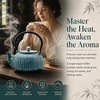 40.6oz Cast Iron Tea Kettle for Stove, Teapot with Infuser