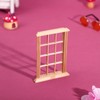 NUOBESTY 2pcs Miniature Wooden Window Frame 1/12 Scale Dollhouse Window