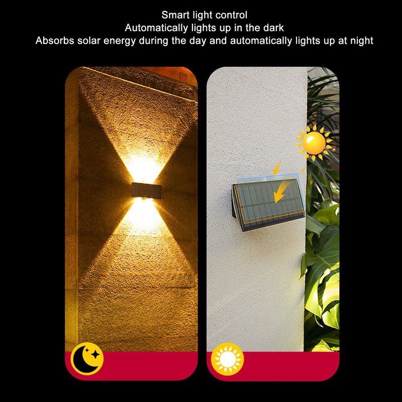 Solar Lights Outdoor IP67 Waterproof 4 LED Solar Fence Lights