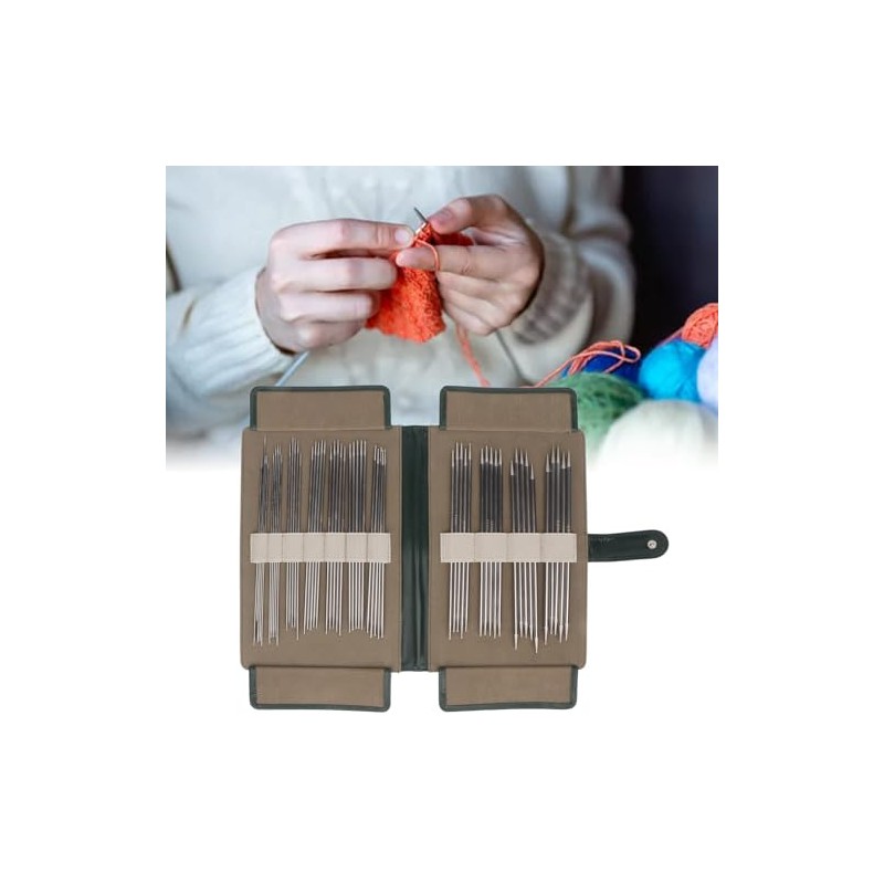 55 Uds Agujas de Tejer de Doble Punta Kit de