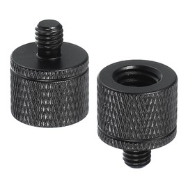 PATIKIL Tripod Screw Adapter 3/8" Female to M6 Male, 2 Pcs Tripod Nut Connectors Camera Mount Screw Camera Double Head Converter for Microphone Holder Magic Arm Accessories
