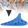 Ocarina Instrument, Ocarina Plastic Blue Easy Playing for Home