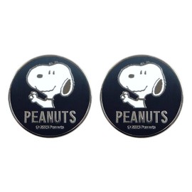 Meiho SN282 Snoopy Number Bolt Cap, Set of 2, Silver, License Plate Display Complies with Regulations