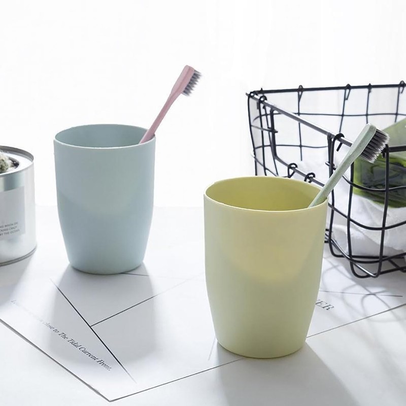 YAJUYANG Wheat Cup Reusable Party Cups, 12 oz, Multicolor, Set