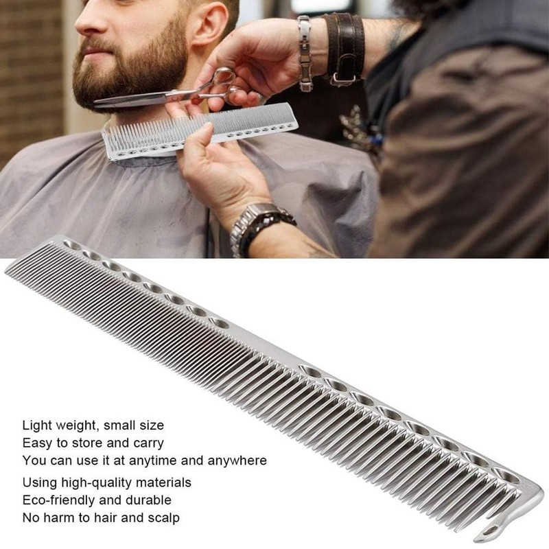Tairantop Hairdressing Stainless Steel Metal Comb,Mustache Comb,Salon Hairdressing Comb Detangler