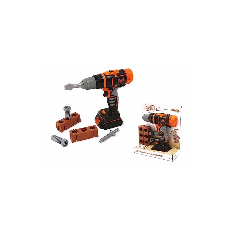 Smoby Black+Decker Mechanical Cordless Screwdriver