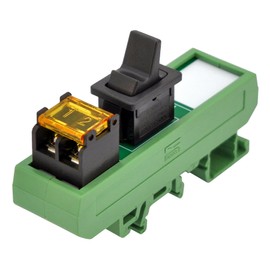 DIN Rail Mount Paddle Rocker Switch Module, 10Amp 250VAC / 50VDC (1 Channel)