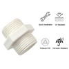 2 PCS 1-1/4 Inch PVC Fittings Hex Nipple G1-1/4 Male