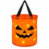 LED Halloween Trick-or-Treat Bucket for Candy – Collapsible Polyester Light-Up