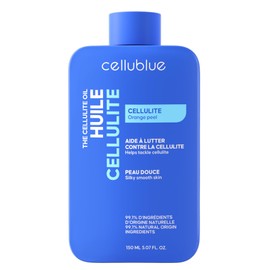 Anti-Cellulite Massage Oil Cellublue - Natural Firming Body Oil with Matcha, Goji & Monoi – Enhances Cellulite Reduction, Ideal for Vacuum Cup Therapy & Palpate-Roll Massage, French Skincare Expert