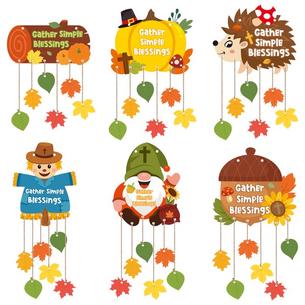 CY2SIDE Fall Religious Hanging Ornaments - 24set DIY Fall Scarecrow